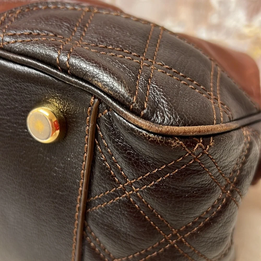 Marc Jacobs Gordon Satchel Handbag In Truffle Leather MSRP $1295 - Picture 10 of 13